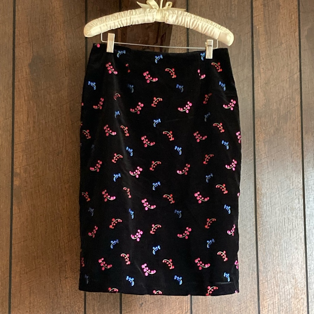 🪷NWOT🪷 Hanna Andersson Black Velvet Skirt, Size 8 - Picture 2 of 13